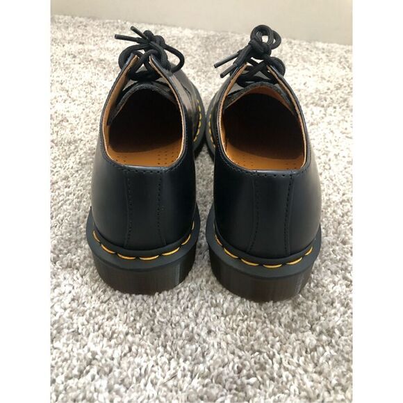 Dr Martens 1461 3-Eye Smooth Black Leather Oxfords Women's Size 8 - Picture 3 of 6